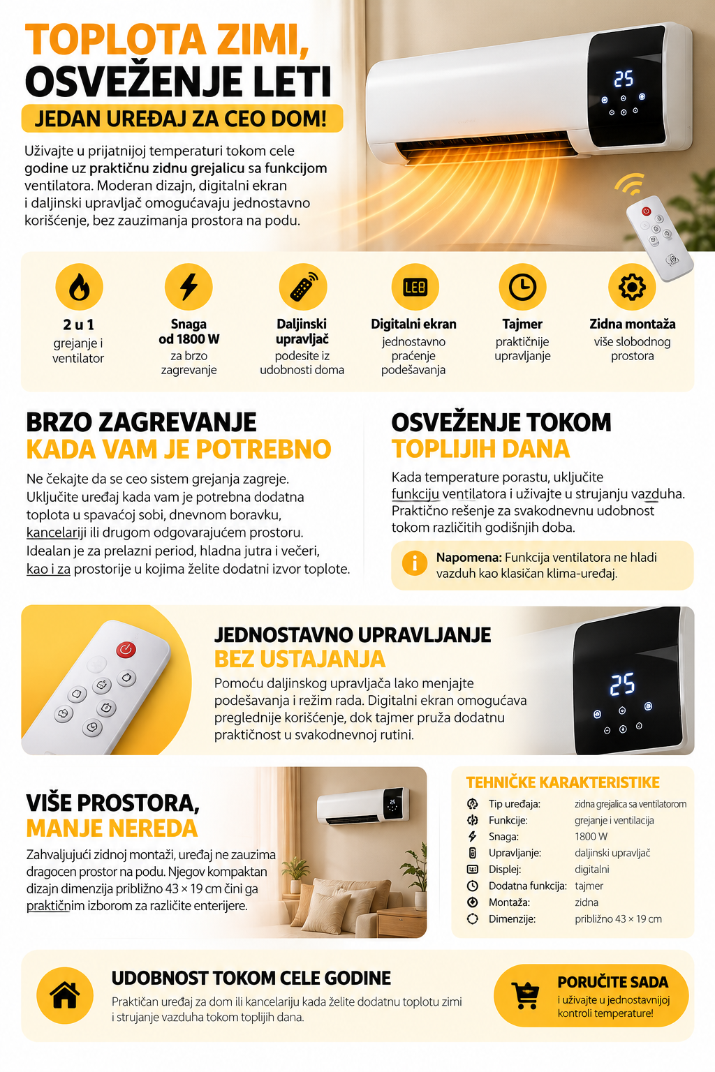 2u1 Klima koja greje i hladi Kupljeno