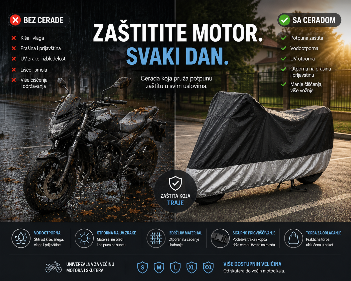 Cerada za Motor Kupljeno