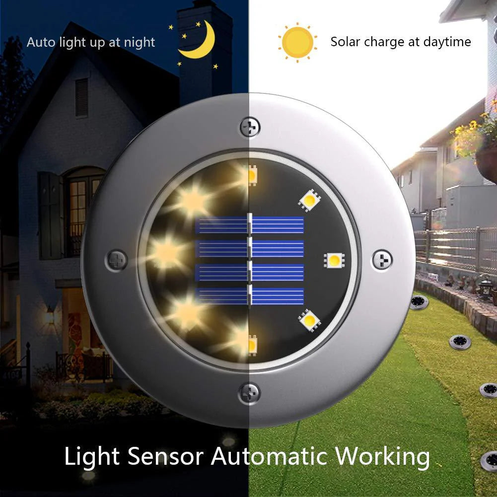 Solarne Ubodne Disk Lampe (4 komada) - 8 Led dioda Kupljeno