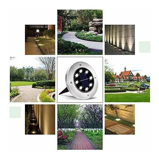 Solarne Ubodne Disk Lampe (4 komada) - 8 Led dioda Kupljeno