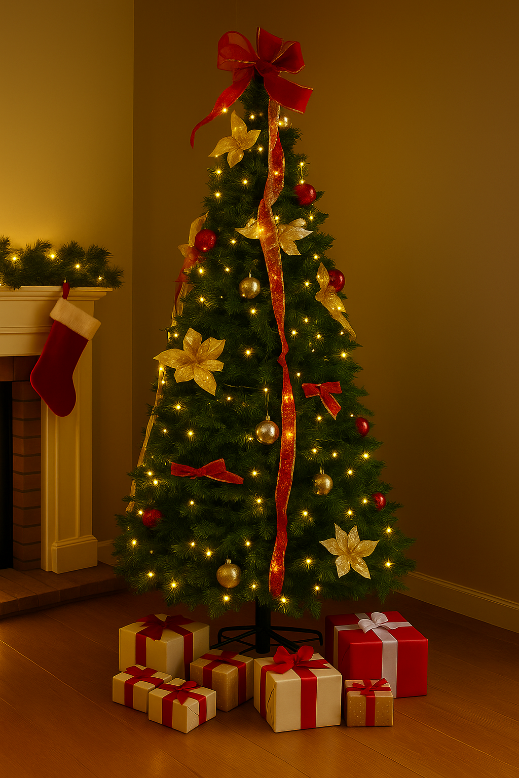 Red & Gold Classic Novogodišnja Jelka Kupljeno