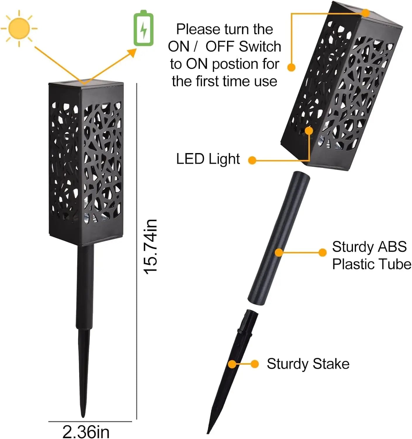 Solarne Vitraž Lampe sa Senzorom (2 komada) Kupljeno