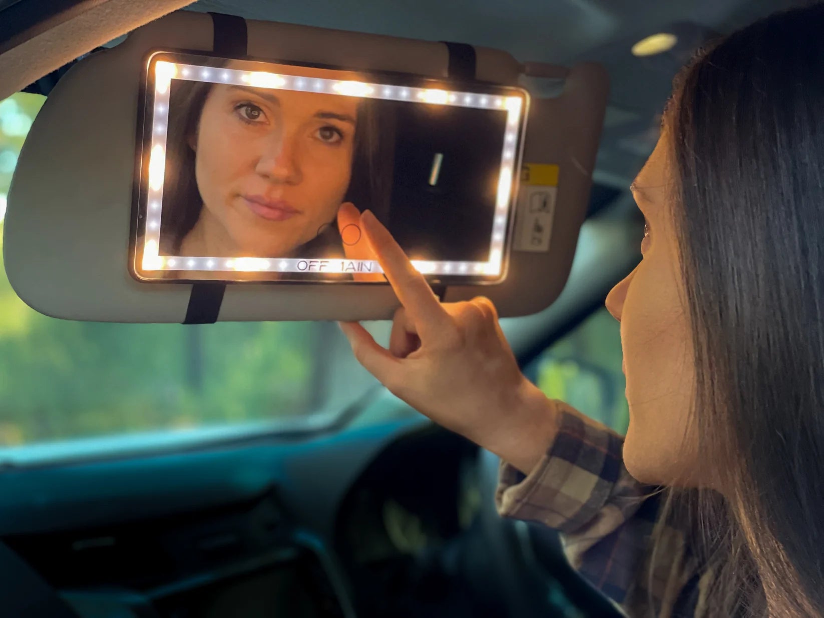 LED ogledalo za šminkanje u autu Kupljeno